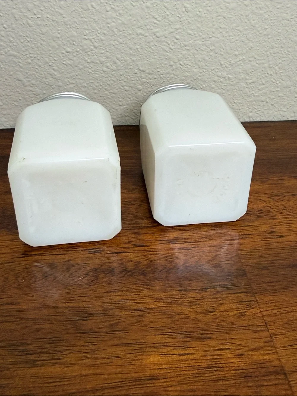Vintage Milk glass Nautical Sail boat salt and pepper shakers USA